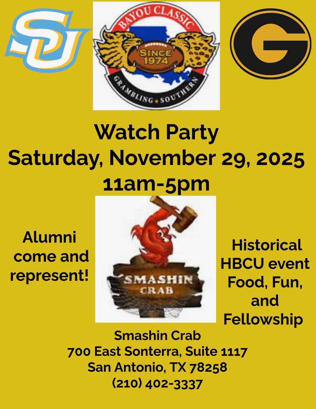 SU Watch Party Bayou Classic 2025